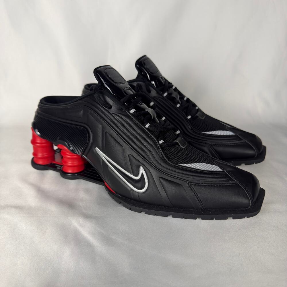 Nike x Martine Rose Shox MR4 Mule Black Comet Red DQ2401-001 Womens Size 10